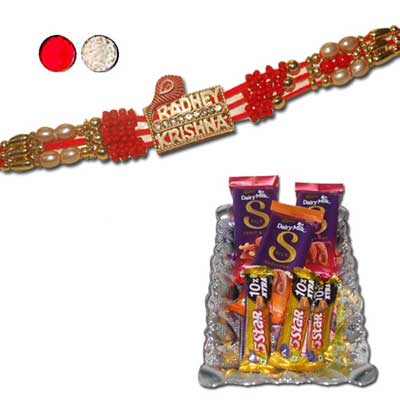 "Rakhi with Chocos - code RN17 - Click here to View more details about this Product